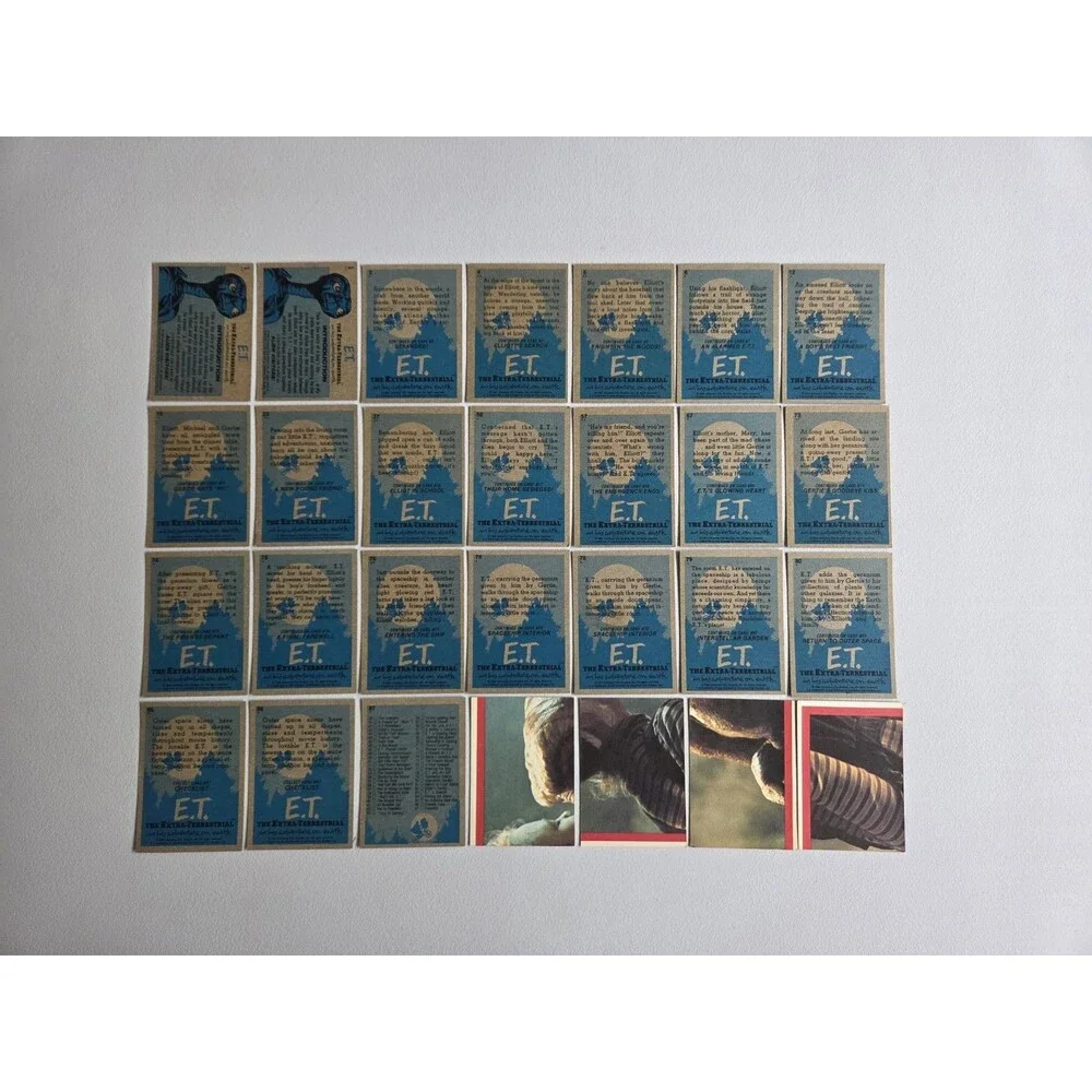 1982 Topps E.T. The Extra-Terrestrial Movie Cards Lot Of 24 Cards Plus Stickers